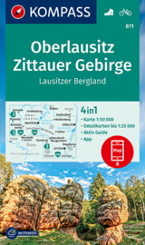 Wandelkaarten Oberlausitz-Zittauer Gebirge | Kompass 811 | 1:50.000 | ISBN 9783990443156