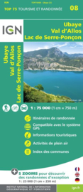 Wandelkaart - Fietskaart Ubaye, Val d`Allos, Lac de Serre-Poncon |  IGN TOP 75 nr. 8  | ISBN 9782758532712