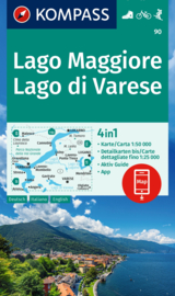 Wandelkaart  Lago Maggiore - Lago di Varese | Kompass 90 | 1:50.000 | ISBN 9783991541691