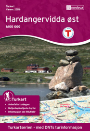 Wandelkaart  Hardangervidda Ost - Oost 2556 | Nordeca | 1:100.000 | ISBN 7046660025567