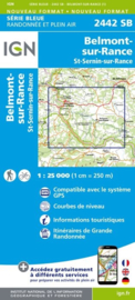 Topo-, wandelkaart Belmont-sur-Rance / St-Sernin-sur-Rance |  IGN 2442SB | ISBN 9782758534303