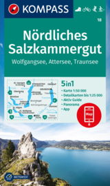 Wandelkaart Nördliches Salzkammergut | Kompass 18 | 1:50.000 | ISBN 9783991218852