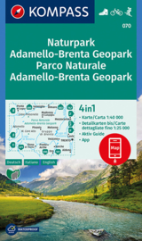Wandelkaart Naturpark-Parco Naturale Adamello-Brenta | Kompass 070 | 1:40.000 | ISBN 9783990443842