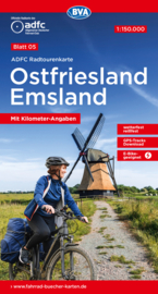 Fietskaart Ostfriesland / Emsland nr. 5 | ADFC Radtourenkarte | 1:150.000 | ISBN 9783969901182
