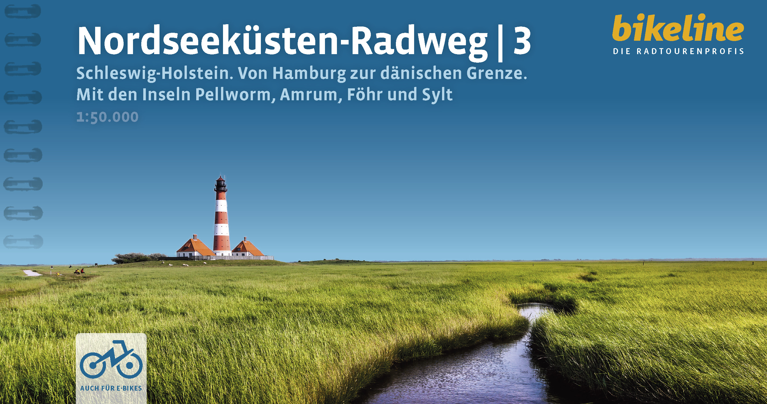 Fietsgids Nordseeküsten Radweg 3 : Hamburg - Deense Grens - 368 km. | Bikeline | ISBN 9783711102881