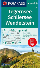 Wandelkaart Tegernsee - Schliersee - Wendelstein | Kompass 8 | 1:50.000 | ISBN 9783990444917