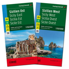 Fietskaart - wegenkaart Sicilië Oost en West | Freytag & Berndt | 1:150.000 | ISBN 9783707921922