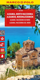 Wegenkaart  Albanië, Noord-Macedonië, Kosovo | Marco Polo | 1:450.000 | ISBN 9783575018960
