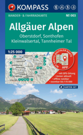 Wandelkaart Allgauer Alpen - Kleinwalsertal | Kompass 003 | 1:25.000 | ISBN 9783991544302