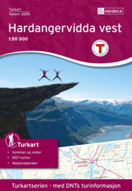 Wandelkaart Hardangervidda West  2659 | Nordeca | 1:50.000 | ISBN 7046660026595