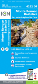 Wandelkaart Monte Renoso, Bastelica, PNR de la Corse | Corsica -  IGN 4252OT - 4252 OT