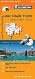 Wegenkaart Zwitserland  Zuidoost | Michelin 553 | 1:200.000 | ISBN 9782067183766