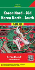 Wegenkaart Nord & Süd Korea | Freytag & Berndt |  Wegenkaart Noord en Zuid Korea / 1:800.000 | ISBN 9783707914184