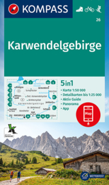 Wandelkaart Karwendel | Kompass 26 | 1:50.000 | ISBN 9783991212645