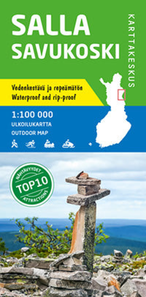 Wandelkaart Salla Savukoski | Karttakeskus  - Genimap | 1:100.000 | ISBN 9789522664570