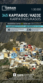 Wandelkaart Karpathos - Kasos | Terrain maps 345 | 1:60.000 | ISBN 9789609456388