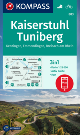 Wandelkaart Kaiserstuhl - Tuniberg | Kompass 883 | 1:50.000 | ISBN 9783991216902