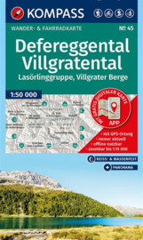 Wandelkaart Defereggental - Villgratental | Kompass 45 | 1:50.000 | ISBN 9783991544548