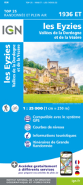 Wandelkaart Les Eyzies, St.-Cyprien, le Bugue, Beynac | Dordogne | IGN 1936ET - IGN 1936 ET | ISBN 9782758555865