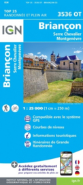Wandelkaart Briancon, Serre-Chevalier & Montgenevre | Queyras | IGN 3536 OT - IGN 3536OT