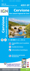 Wandelkaart Cervione, San Nicolao, PNR de la Corse| Corsica - IGN 4351OT - IGN 4351 OT