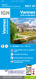 Wandelkaart 0921OT - 0921 OT Vannes - Golfe du Morbihan | Bretagne | ISBN 9782758551362