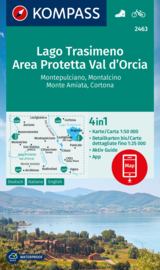 Wandelkaart - Fietskaart Lago Trasimeno - Area Protetta Val d'Orcia | 1:50.000 | Kompass 2463 | ISBN 9783991217466