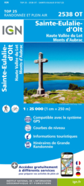 Wandelkaart Ste-Eulalie-d'Olt - Hte Vallée du Lot - Mt d'Aubrac | Cevennen | IGN 2538 OT - IGN 2538OT | ISBN 9782758545385