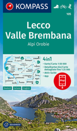 Wandelkaart Lecco - Valle Brembana | Kompass 105 | 1:50.000 | ISBN 9783990448526