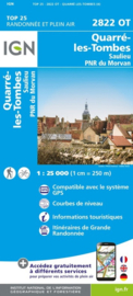 Wandelkaart Quarre-les-Tombes, Saulieu | PN Morvan |  IGN 2822OT - IGN 2822 OT | ISBN 9782758552796
