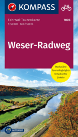Fietskaart Weser Radweg | Kompass 7006 | 1:50.000 | ISBN 9783991216186