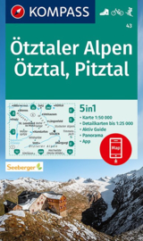 Wandelkaart Ötztaler Alpen - Ötztal - Pitztal | Kompass 43 | 1:50.000 | ISBN 9783990449431