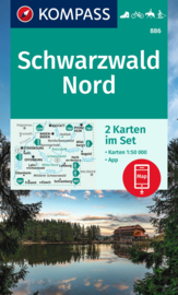 Wandelkaart Schwarzwald Nord |- 2-delige set | Kompass 886 | 1:50.000 | ISBN 9783991215813