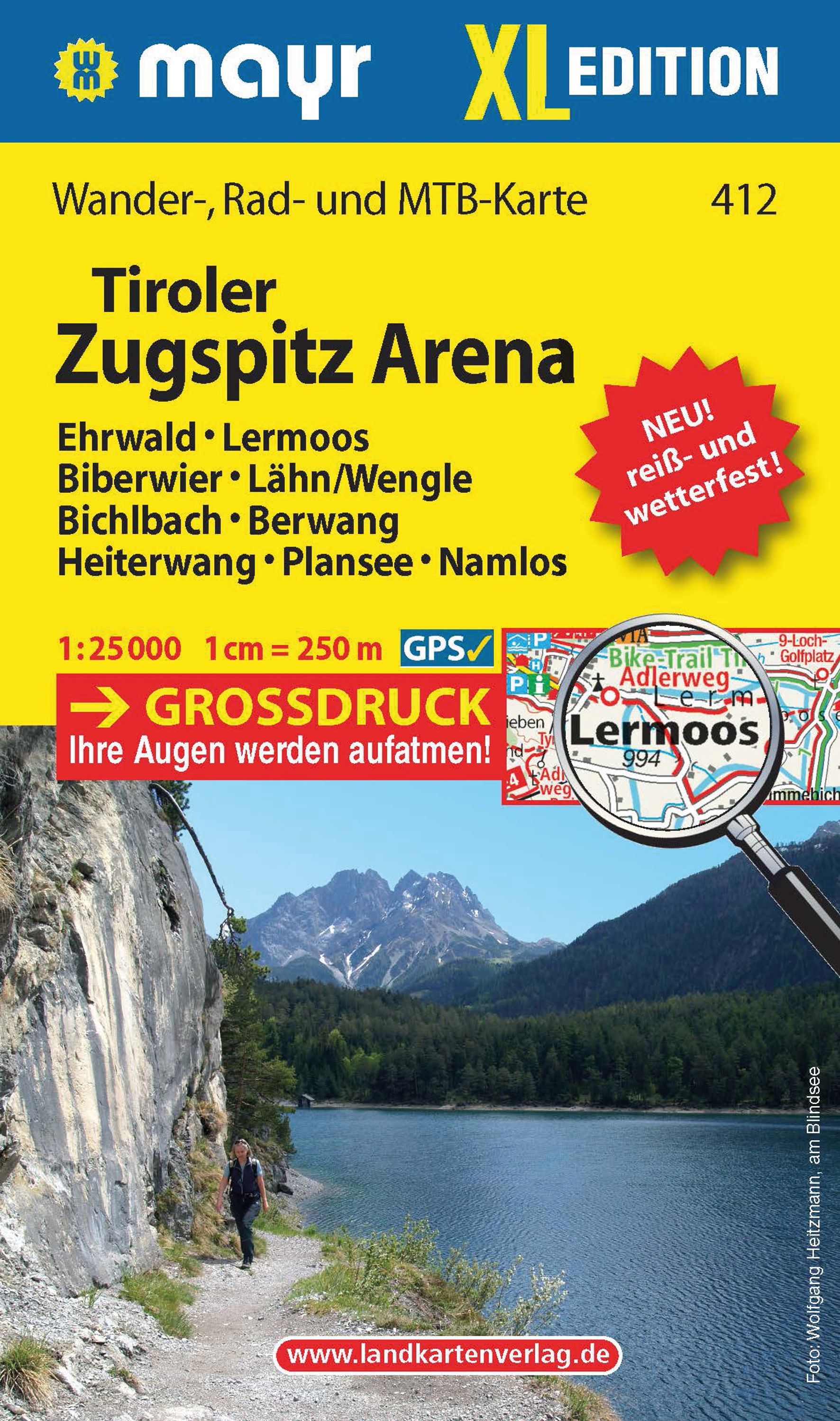 Wandelkaart Tiroler Zugspitz Arena XL | Walter Mayr 412 | 1:25.000 | ISBN 9783991541394