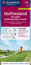 Fietskaart Ostfriesland West - Emden - Aurich |  Kompass 3322 | 1:70.000 | ISBN 9783990446522