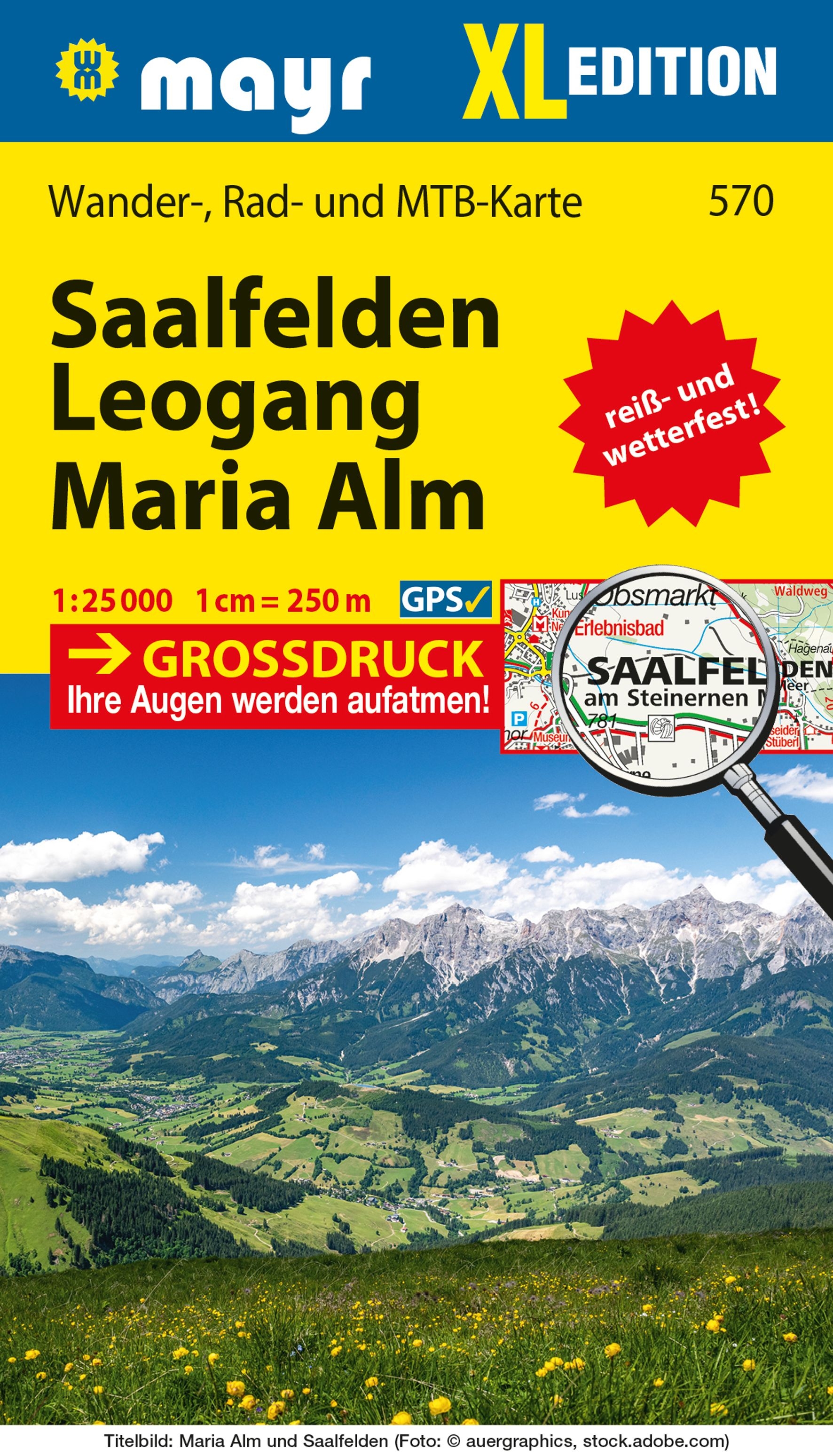Wandelkaart Saalfelden - Leogang - Maria Alm XL | Walter Mayr 570 | 1:25.000 | ISBN 9783991216667
