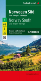 Wegenkaart Noorwegen Zuid 1 | Freytag & Berndt | ISBN 9783707921601
