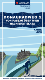Fietskaart Donauradweg 2 | Kompass 7004 | 1:50.000 | ISBN 9783991542841
