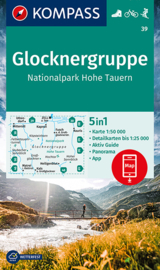 Wandelkaart Glocknergruppe | Kompass 39 | 1:50.000 | ISBN 9783991212621