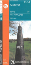 Topografische kaart Belgie NGI 72 / 1-2 Kwintenhof | 1:25.000 - ISBN 9789462353169