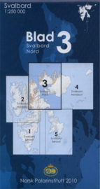 Topografische kaart Spitsbergen N Blad 3 | Norsk Polarinstitutt | 1:250.000 | ISBN 7046660088774