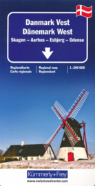Wegenkaart  Denemarken west | Kümmerly & Frey | 1:200.000 | ISBN 9783259014035