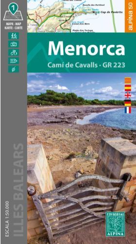 Wandelkaart - Fietskaart & Gids Menorca GR223 | Editorial Alpina 76 | 1:50.000 | ISBN 9788470111648