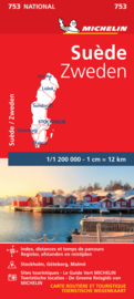 Wegenkaart Zweden | Michelin 753 Zweden | ISBN 9782067172791