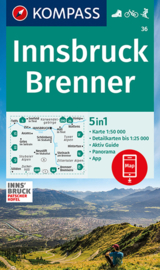 Wandelkaart Innsbruck - Brenner | Kompass 36 | 1:50.000 | ISBN 9783991210931