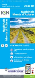 Wandelkaart Nasbinals - Monts d'Aubrac  | Auvergne |  IGN 2537OT - IGN 2537 OT | ISBN 9782758543053