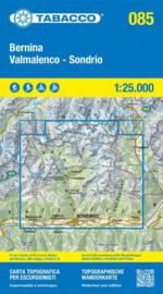 Wandelkaart Bernina / Valmalenco / Sondrio | Tabacco 085 | 1:25.000 | ISBN 9788883151941