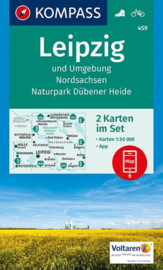 Wandelkaart Leipzig und Umgebung 2-delige set | Kompass 459 | ISBN 9783990443729
