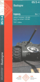 Topografische kaart Belgie NGI 65 / 3-4  Bastogne | 1:25.000 - ISBN 9789462355064