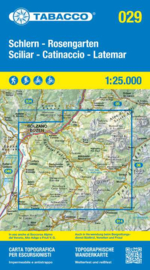 Wandelkaart Sciliar - Schlern - Catinaccio, Rosengarten - Latemar - Regglberg | Tabacco 29 | 1:25.000 | ISBN 9788883151811